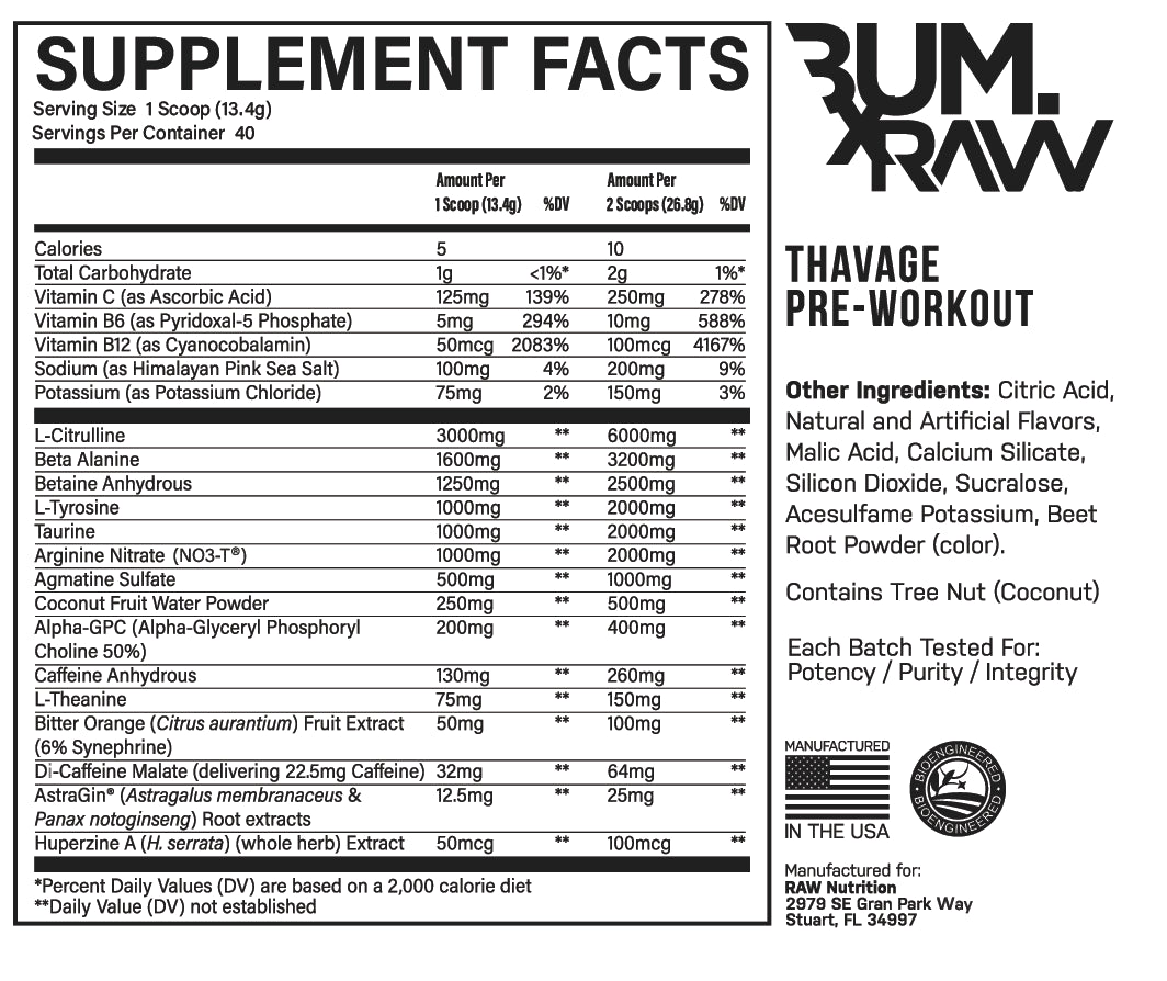 Thavage Pre-Workout