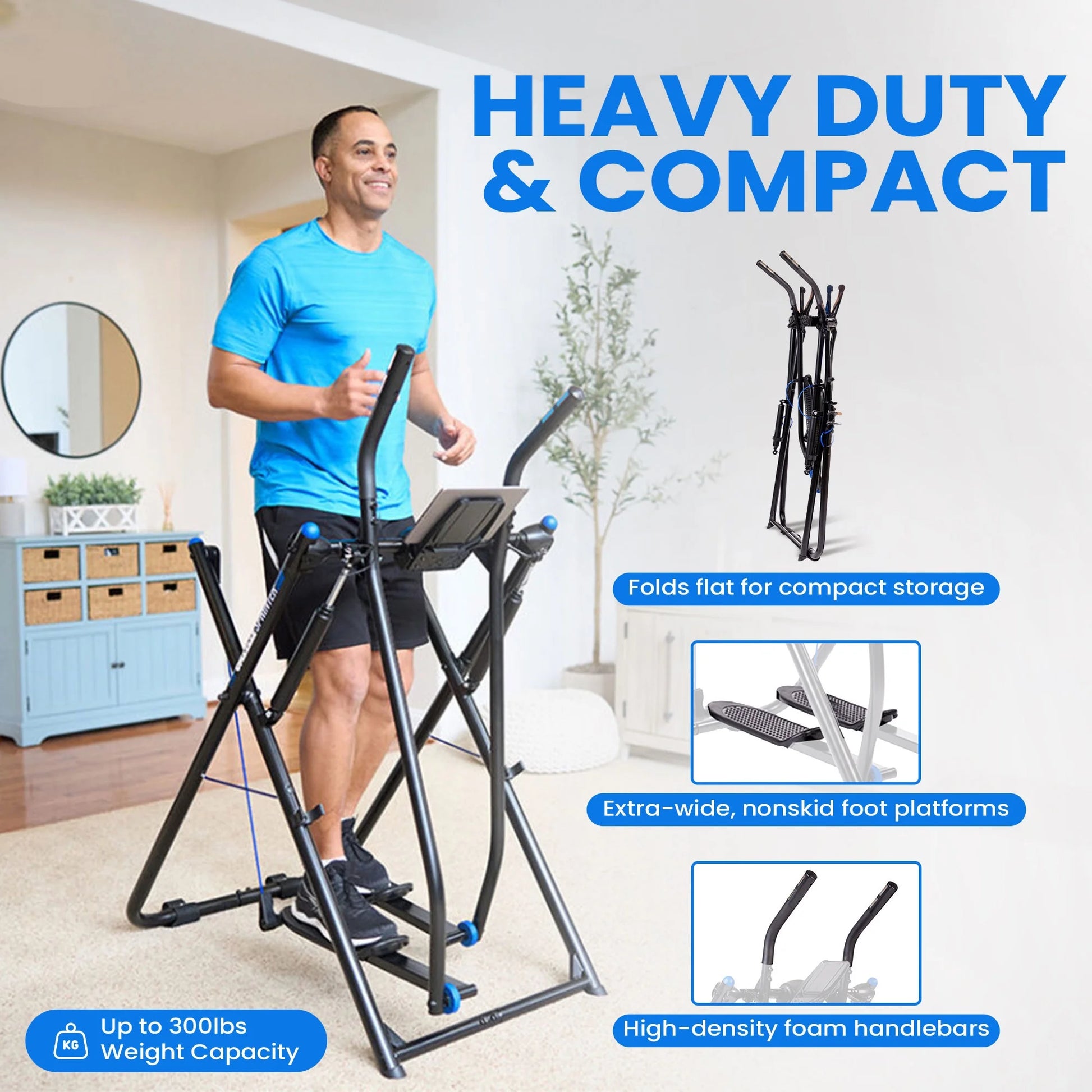 Sprinter Low-Impact Glider Elliptical Hybrid Home Exercise Machine