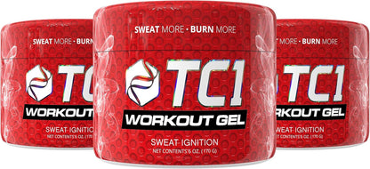 TC1 Advanced Topical Sweat Workout Enhancer with Capsaicin, 3 Pack, 18 Oz